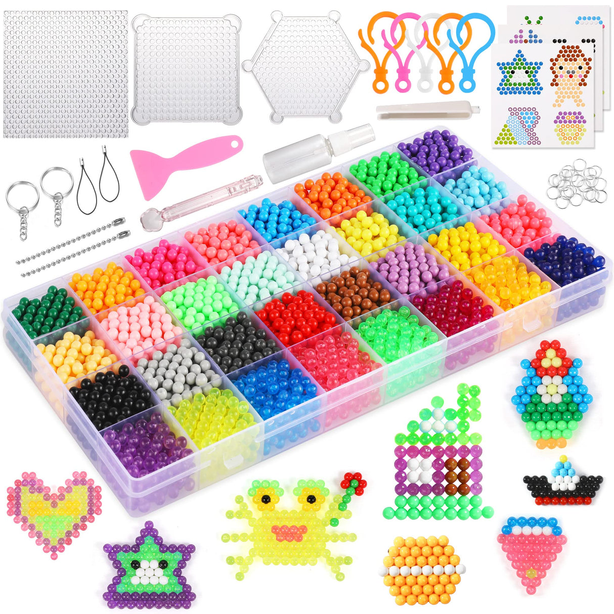 Eenua Non-Iron Fuse Beads Kit 3220 Pcs Beads in 32 Colors Unlimited Creativity Starter Kit Eenua