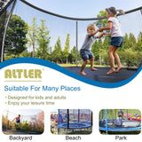 ALTLER Trampoline 14FT Enclosure Net Outdoor Jump for Kids and Adults Round ASTM Approved Heavy-Duty Bounce Mat with Enhanced Weight Capacity ALTLER