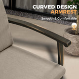 HAPPATIO Aluminum 9 Piece Patio Dining Set - Aluminum Outdoor Dining Set for 8, Patio Dining Table and Chairs Set, Patio Furniture with Table and Chairs (Black) HAPPATIO