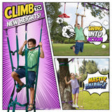 Ninja Warrior Obstacle Course for Kids Workout Equipment, 2 x 55ft Slacklines with 10 Weatherproof & Durable Ninja Kids Toys - Ninja Course for Kids Outside , Kids Obstacle Course Backyard Trailblaze