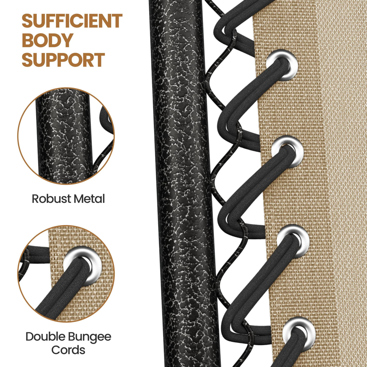 Yaheetech Zero Gravity Recliners Outdoor Adjustable Folding Reclining Lounge Chairs w/Pillows, Cup Holder Trays and Carry Strap for Patio Backyard Beach Beige Set of 2 Yaheetech