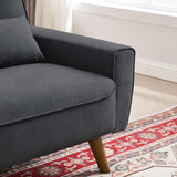 Enobala 49" Small Loveseat Sofa, 2 Seat Mid Century Love Seat Couch with Throw Pillows for Living Room, Apartment, Bedroom and Small Spaces Enobala