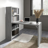 Bush Business Furniture Office by Kathy Ireland Echo 56W Bookcase Desk in Modern Gray Bush Business Furniture