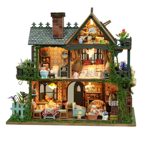 RHZN Miniature House Kit, Dollhouse Kit, Miniature Kit, DIY Mini House Building Kit for Adult Teen, Botanical House RHZN