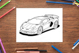 Sports Cars Coloring Book: A Collection of 45 Cool Supercars | Relaxation Coloring Pages for Kids, Adults, Boys, and Car Lovers WoodArtSupply