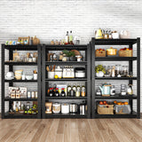 VIYET 78" H Garage Shelves, Garage Shelving Heavy Duty, 3000Lbs 5 Tier Adjustable Garage Storage Shelves Suitable for Warehouse, Basement, Workshop,Require Assembly, 18" D*48" W *78" H(Black) VIYET