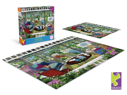 Ceaco - Tracy Flickinger - Summer Gazebo - Oversized 300 Piece Jigsaw Puzzle