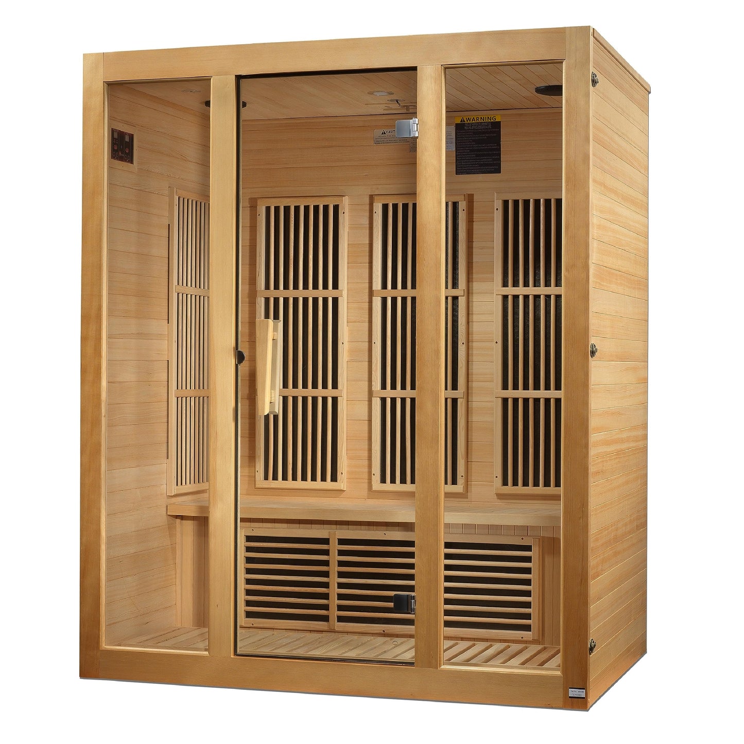 Maxxus Sauna "Bellevue Edition 3 Per Low EMF FAR Infrared Carbon Canadian Hemlock Sauna