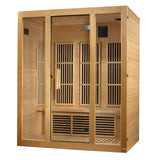 Maxxus Sauna "Bellevue Edition 3 Per Low EMF FAR Infrared Carbon Canadian Hemlock Sauna Maxxus Sauna