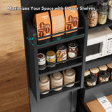 iPormis 71" Tall Kitchen Pantry Storage Cabinet w/Adjustable Shelf, Large Drawers & Door Shelves, Freestanding Kitchen Cupboard for Dining Room/Living Room, Black iPormis