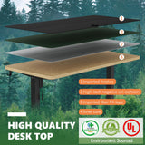 Monomi Electric Height Adjustable Standing Desk, 48x24 Inches, Ergonomic Home Office Sit/Stand Up Desk (Black Steel Frame/Black Top) Monomi