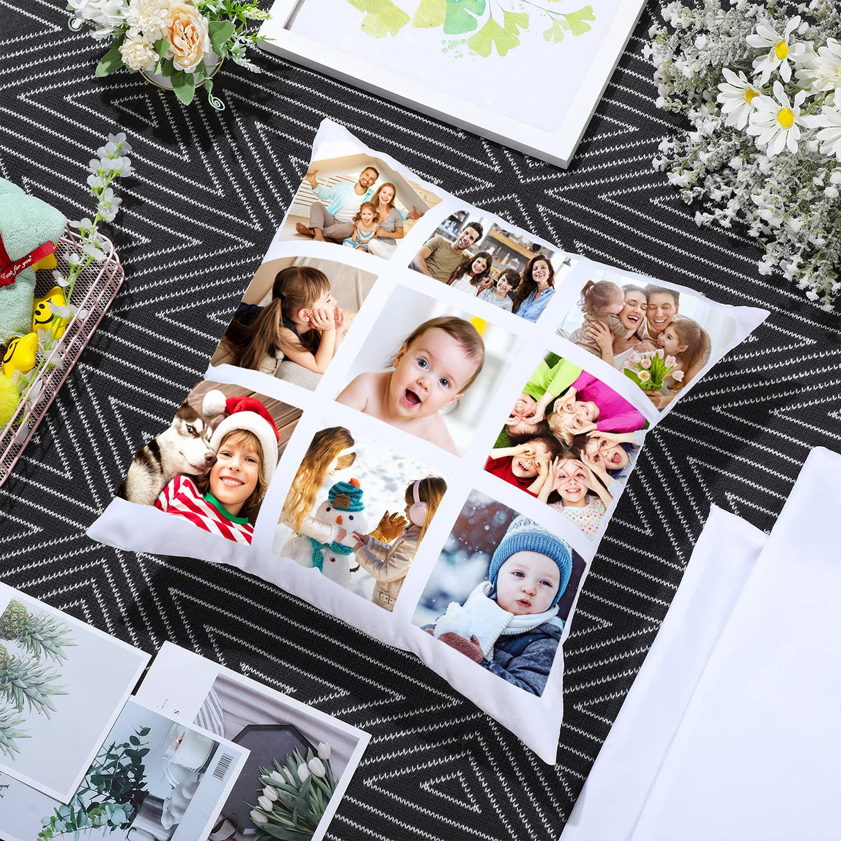 Tatuo 20 Sublimation Pillow Covers Blank Polyester Throw Pillow Covers 17.7 x 17.7 Inch Heat Transfer Pillow Covers with Zipper for Sublimation Printing Couch No Pillow Insert Tatuo