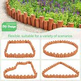 Yaheetech 18pcs Garden Wooden Short Fence,Outdoor Landscape Edging Flexible Decorative Border, No-Dig Wood Fences for Spring Yard Patio Pathway Lawns Courtyard Maintenance - 594in Yaheetech