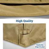 BenefitUSA 12 Ribs Umbrella Cover Canopy Replacement for 15' Double-Sided Patio Umbrella, Frame NOT Included(Taupe) BenefitUSA