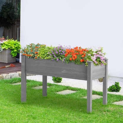 48x24x30 Raised Garden Bed with Legs, Elevated Wooden Planter Box for Outdoor Plants Outdoor