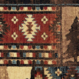 Home Dynamix Buffalo Bear Rustic Area Rug, Brown/Red, 7'10"x10'5", Rectangular Home Dynamix