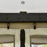 Outsunny 10' x 13' Patio Gazebo, Outdoor Gazebo Canopy Shelter with Netting and Curtains, Aluminum Frame for Garden, Lawn, Backyard and Deck, Light Gray Outsunny