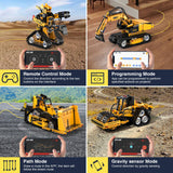 ADUSRIZ 5 in 1 STEM Robot Building Kit, 535 Pcs Remote Control Excavator Science Educational Kit, Technic Coding Robotic Toys Gift for Kids 6 7 8 9 10 11 12+ Years Old Boys Girls ADUSRIZ