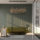 2 Pack - 94” L x 12.6” W Soundproof Acoustic Wood Wall Panels, 3D Slat Paneling, Decorative Panels for Walls and Ceilings, Acoustic Panels for Interior Design (Alamosa Green) Generic