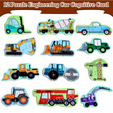 Magnetic Puzzles for Kids Ages 1-3, Travel Toddler Puzzles Ages 2-4 Year, Excavator Refrigerator Magnet for Kids Learning Gift for Road Trip QimuMku