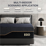 Dyonery King 14 Inch Memory Foam Mattress in a Box, Cooling Knit Fabric Cover, Copper-Gel Memory Foam, Made in USA, CertiPUR-US Certified, Firm Fiberglass Free Mattress, 76”x80”, Black Dyonery