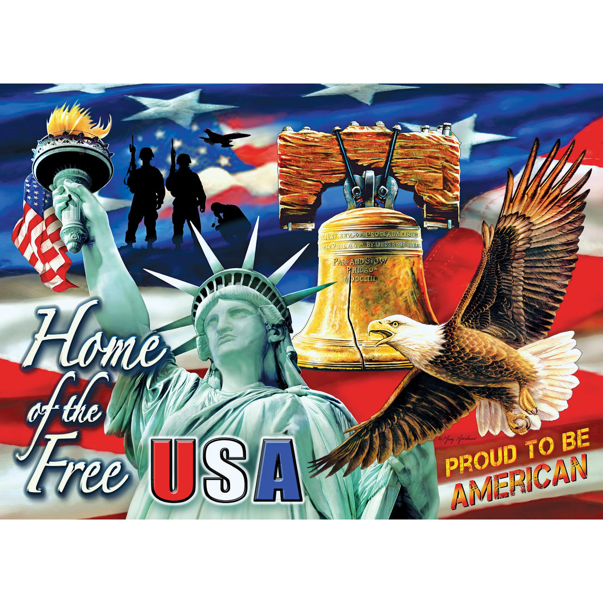 RoseArt - USA - Home of The Free - 1000 Piece Jigsaw Puzzle for Adults RoseArt
