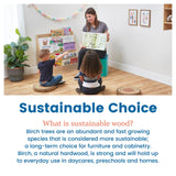 ECR4Kids Streamline Single-Sided Book Display with Storage, Classroom Bookshelf, Natural ECR4Kids