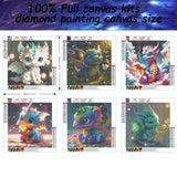 VeGuude RYMILIE Diamond Painting Kits for Adults - 6 Pack Little Dragon DIY 5D Diamond Art Kits Full Drill Diamond Dots Paintings with Diamonds Gem Art and Crafts Home Decor 12x12inch VeGuude