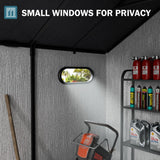 Amopatio Outdoor Storage Shed,8x10 Resin Shed with Floor Included, Outside Sheds Storage Waterproof for Bike, Tools, Garden, Backyard Amopatio