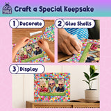 PURPLE LADYBUG DIY Mosaic Photo Frame Craft Kit - Summer Activities for Kids & Teens, Arts & Crafts for Girls 8-12, Birthday Gift for Girls, Fun Craft for Kids Ages 6-12 PURPLE LADYBUG