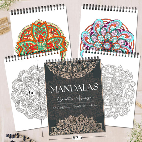 Jadeso Mandala Coloring Book for Adults - 30 Original Mandala Patterns and Designs, Adult Coloring Book Spiral Bound, Coloring Books for Adults Relaxation, Thick Smooth Paper(120gsm) Jadeso