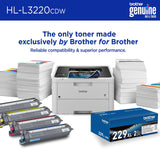 Brother HL-L3220CDW Wireless Compact Digital Color Printer with Laser Quality Output,Duplex & Mobile Device Printing Includes 4 Month Refresh Subscription Trial¹,Amazon Dash Replenishment Ready,White Brother