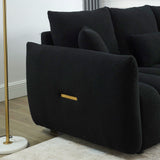 Deep Seat Teddy Fleece Loveseat Sofa with Wood Frame, 3 Seater Oversized Cloud Couch,Minimalist Style Boucle Upholstered Modular Sectional Sofa&Couches for Living Room Office Eafurn