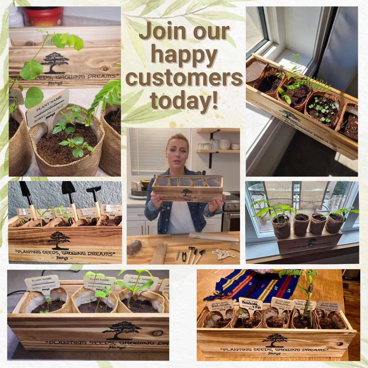 AVERGO Bonsai Tree Kit for Beginners – 5X Unique Japanese Bonzai Trees | Complete Indoor Starter Kit for Growing Plants with Bonsai Seeds, Tools & Planters – Gardening Gifts for Women & Men AVERGO