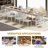 DWVO 70.8" Large Kitchen Dining Table for 6-8 People, Farmhouse Industrial Kitchen Table with Storage, Rectangle Apartment Rustic Dinning Room Dinette Tables for Eating Dinner DWVO