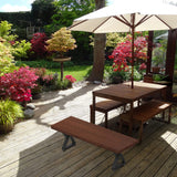 Likapop 16" Metal Bench, Desk and Coffee Table Legs, Heavy Duty Furniture Legs, Black End Table Legs, DIY Legs (H16" x W11.8", Set of 2) Likapop