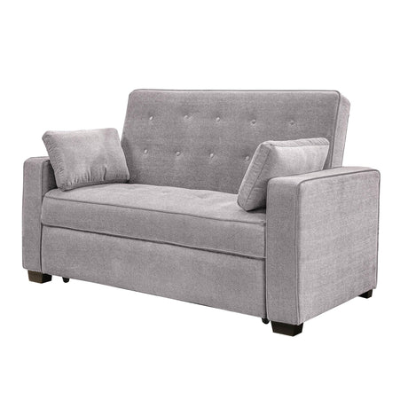 Serta Ainsley Queen Size Convertible Sofa Bed, Light Grey Serta