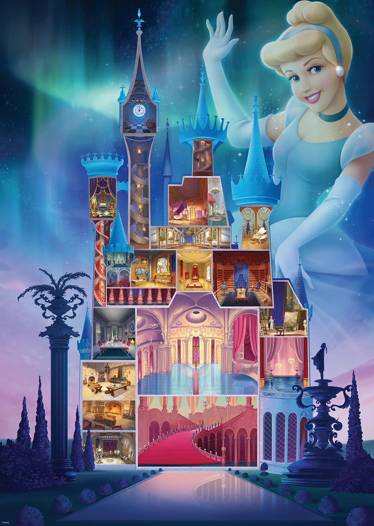 Ravensburger Disney Castle Collection - Cinderella 1000-Piece Jigsaw Puzzle | Unique, Perfect Interlocking Fit | Vibrant, Matte Finish | FSC-Certified Materials Ravensburger