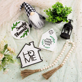 10 Pcs Farmhouse Tiered Tray Decor Rustic Wooden Home Decor Wood Bead Garland Sweet Wooden Sign with Artificial Succulents Plants Mini Candle Lantern for Farmhouse Home Kitchen(Tray Not Included) ARCHCRTC