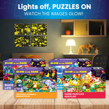 QUOKKA 4x60 Piece Puzzles for Kids Ages 4-6 – Glow-in-The-Dark Puzzles for Kids 4-8 I Farm Bugs Tropical & Ocean Animals I Fun Educational Toddler Puzzles for Boys & Girls – Educational Game Toys Gift QUOKKA