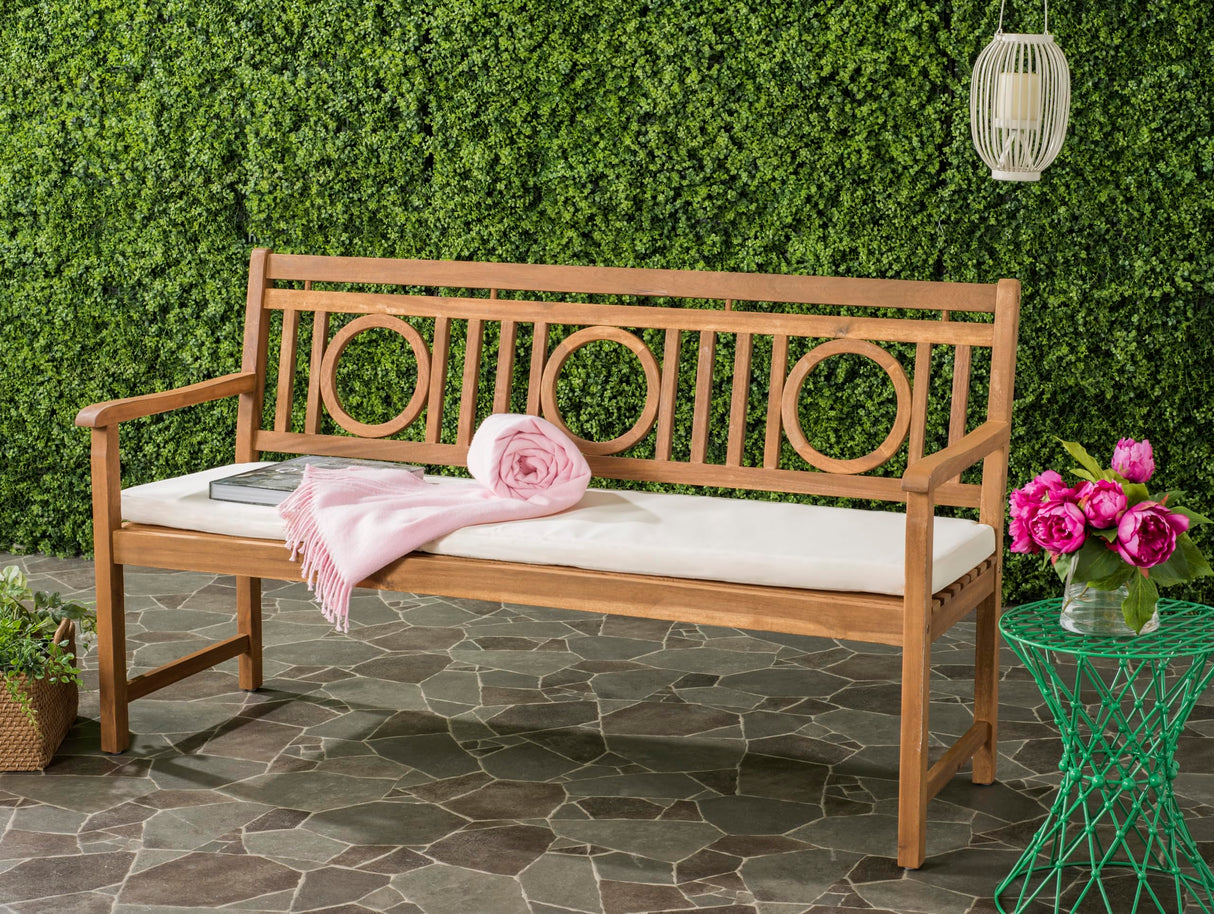 SAFAVIEH PAT6736A Outdoor Collection Montclair 3 Seat Bench SAFAVIEH