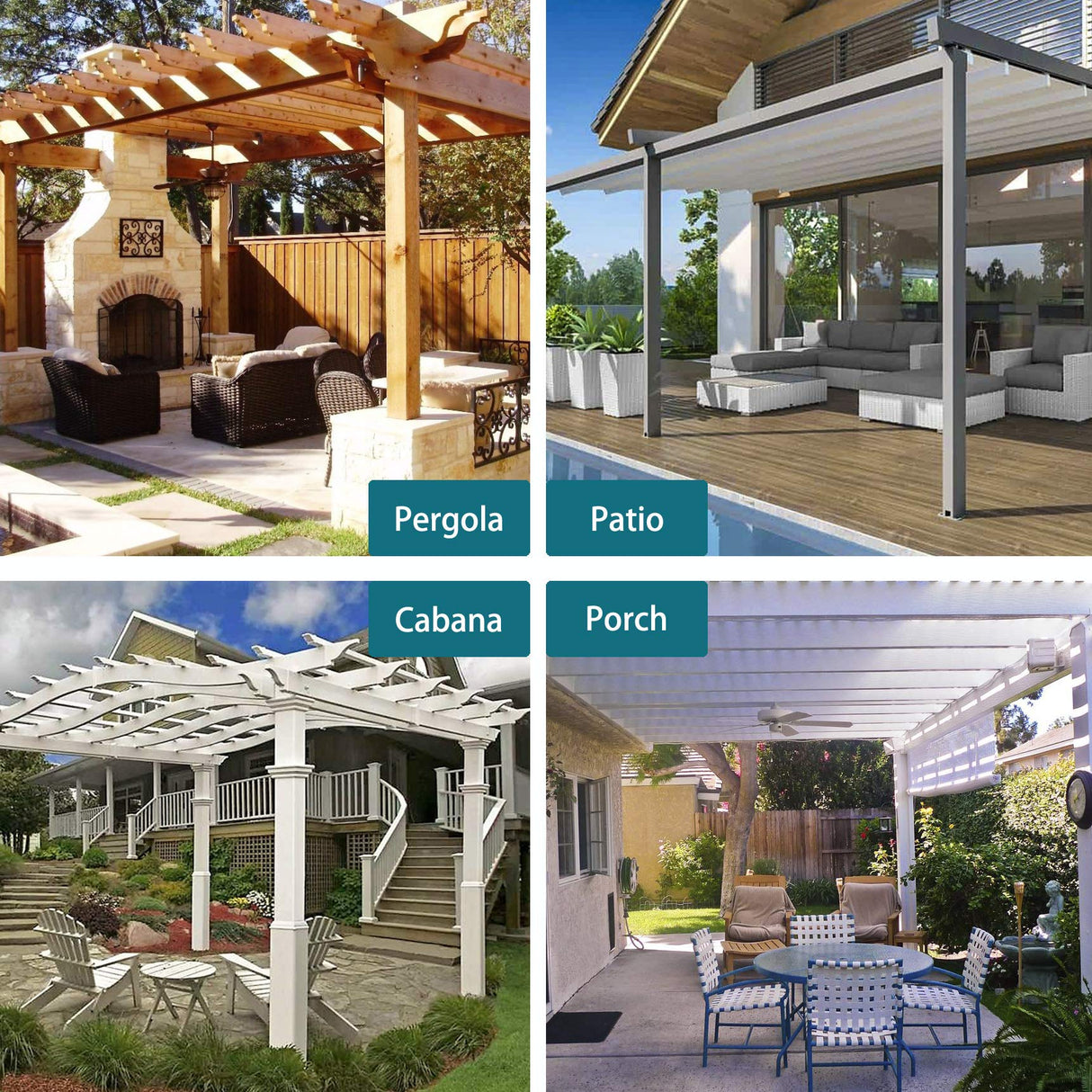 BONZER Sheer Outdoor Curtains for Patio Waterproof - 2 Panels Grommet Indoor Voile Sheer Curtains for Living Room, Bedroom, Porch, Pergola, Cabana, 54 x 84 inch, Beige BONZER