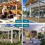 BONZER Sheer Outdoor Curtains for Patio Waterproof - 2 Panels Grommet Indoor Voile Sheer Curtains for Living Room, Bedroom, Porch, Pergola, Cabana, 54 x 84 inch, Beige BONZER