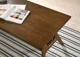 Arona Mid-Century Modern Wood Coffee Table with Shelf Roundhill Furniture