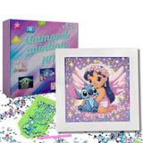 USACRAFT Cute Diamond Painting Kits, Mosaic Kit, Large 7x7 Natural Wooden Frame, Pre-Mounted Canvas, Sparkling Crystal Gems, Pen, Arts & Crafts Tray, Gum. Famous Characters, St.Girl USACRAFT