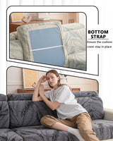 Cgeluy Sofa Cover Washable Sectional Couch Covers Sofa Slipcovers for 3 Cushion Couch Pet Friendly L Shaped Couch Protector Leaf Printed Covers for Dogs Kids Cgeluy