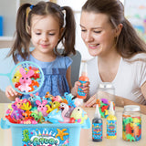 Magic Gel Water Elf Toy Kit, Aqua Fairy Water Gel Kit for Kids with 10PCS Aqua Jelly Gels & Animal Mold, Gift for Christmas, Easter, Birthday, New Year, Creative Art Craft Girls 6 7 8 9 10 Year Old wookidel