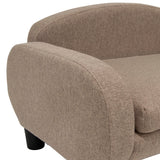 Paws & Purrs Modern Pet Sofa 31.5" Wide Low Back Lounging Bed with Removable Mattress Cover in Espresso/Sand Paws & Purrs