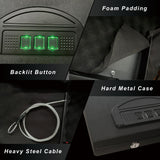 OUSURO Gun Safe with Digital Keypad Lock, Gun Safe with 1 Handgun,Small Portable Security Safe Lock Box for Guns OUSURO