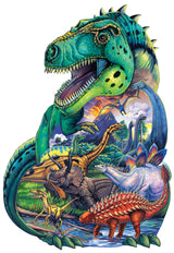MasterPieces 100 Piece Shaped Jigsaw Puzzle for Kids - Dinosaur Days - 14"x19" Masterpieces